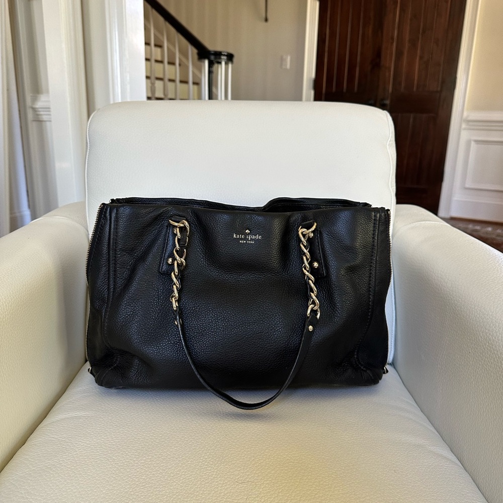 Kate Spade Black Leather Tote